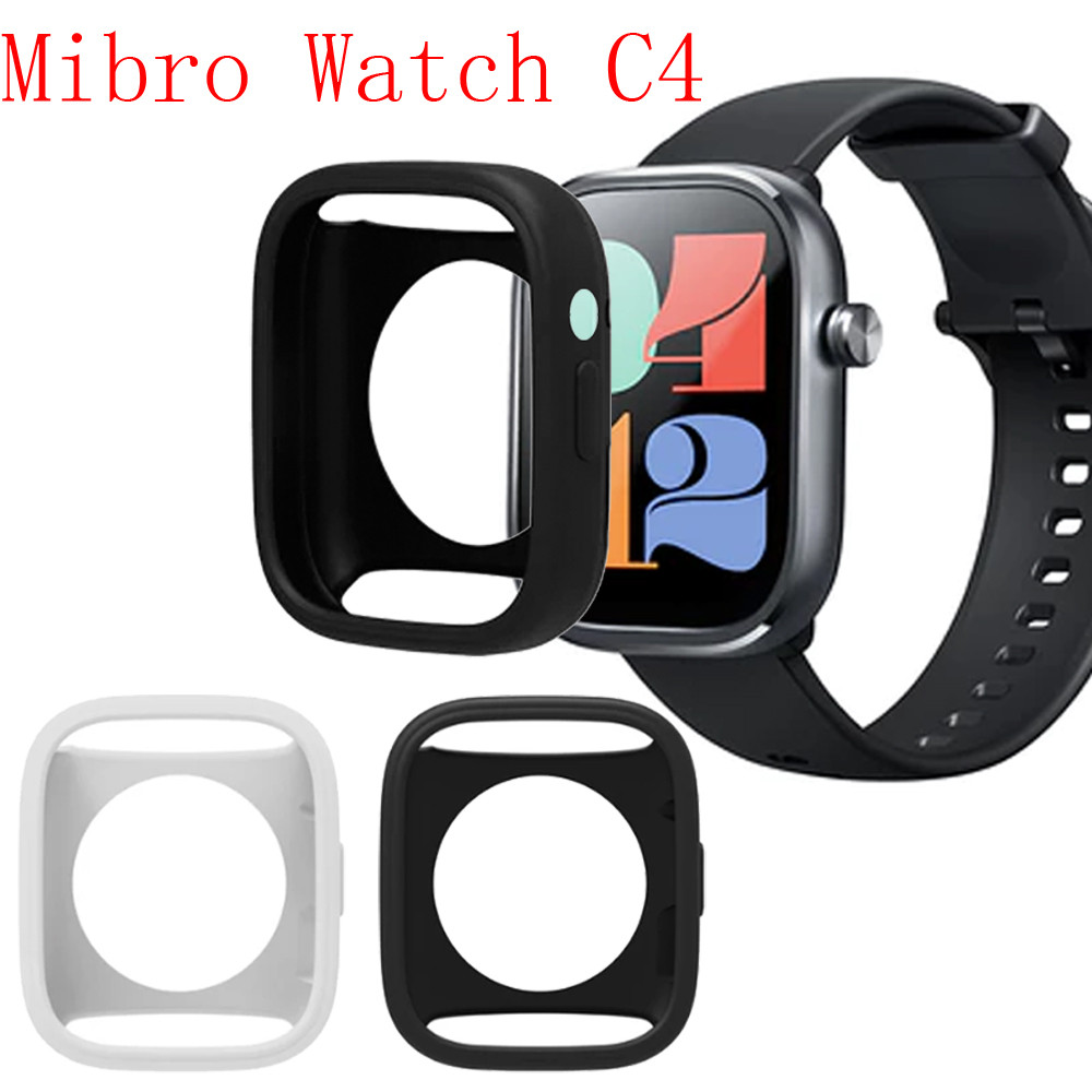 เคส Mibro Watch C4 เคส เคสซิลิโคนกันชนอุปกรณ์เสริมนาฬิกาอัจฉริยะฝาครอบป้องกันสําหรับ Mibro นาฬิกา C4 กรอบป้องกัน
