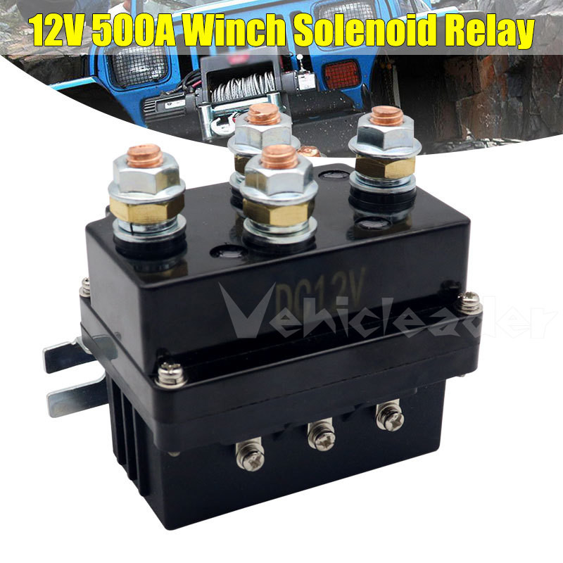 Universal 12V 500A Winch รีโมทคอนโทรล Winch ควบคุม Solenoid รีเลย์ Twin Wireless Remote Recovery สําหรับรถยนต์ Jeep