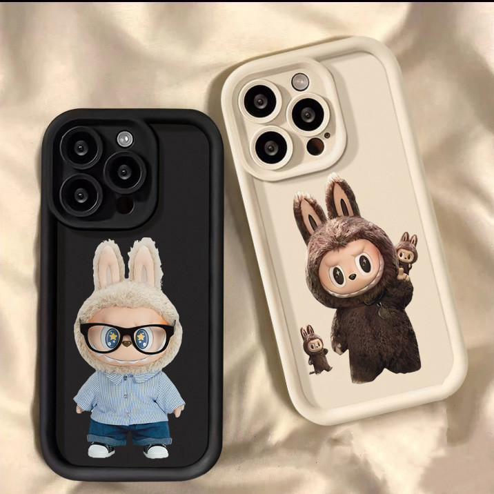 สําหรับ Xiaomi Redmi 14C 13 12 13C หมายเหตุ 14 13 11 12 Pro Plus Turbo 12S 11S 10 9S Pro น่ารักการ์ตูนตลก Labubu น่ารัก Pop Mart กันกระแทก Matte ซิลิโคนนุ่ม