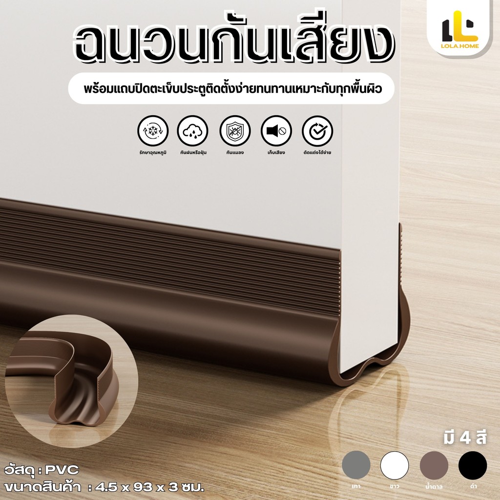 🔥จัดส่งในกทม🔥 ที่ปิดช่องบานประตู คิ้วกั้นประตู ซีลกั้นประตู ที่กั้นประตูกันฝุ่น กันแมลง ขอบประตูกันแอรออก กาวในตัว