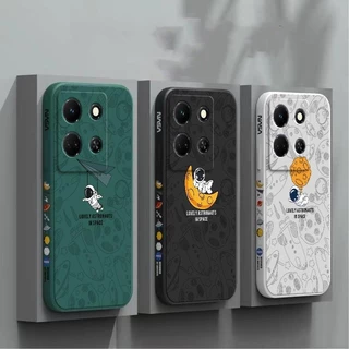 เคส infinix Note 30 5G สีทึบ infinix Note30 ภาพประกอบอวกาศ เคสโทรศัพท์นักบินอวกาศ XTKR