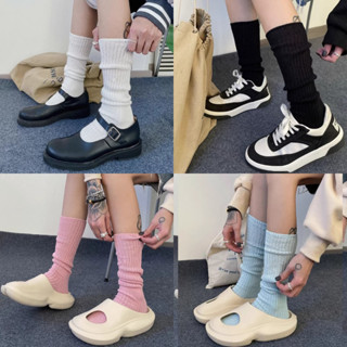 ญี่ปุ่นหนาสายลูกวัวถุงเท้าผ้าฝ้าย เจเค หวานเข็มคู่ซ้อน อิน ถ…