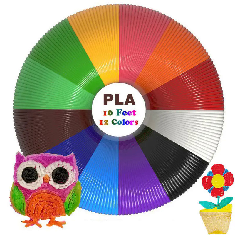 36M Children's 3D Printing Material 3m x 12 colors 3D Pen Filament PLA 1.75mm Plastic Refill For 3D 