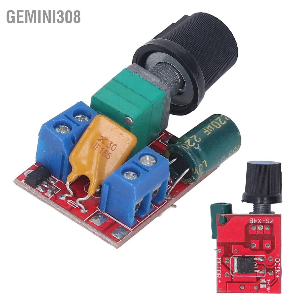 Gemini308 มอเตอร์ควบคุมความเร็ว PWM Controller Self Recovery ฟิวส์ 1% ถึง 100% Duty Cycle LED Dimmer Control Board