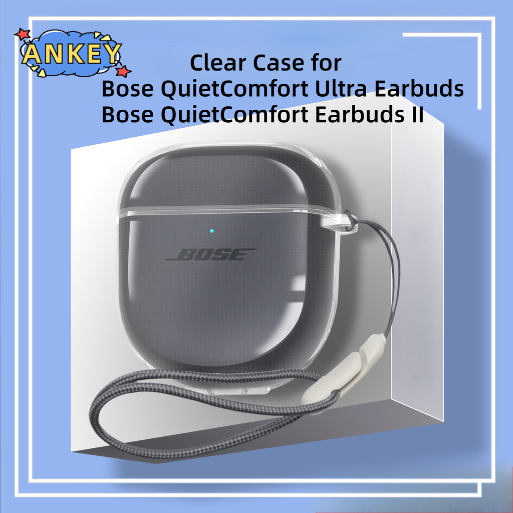 Case for Bose QuietComfort Ultra Earbuds , QC Earbuds II Transparent TPU Protective Covers Bluetooth Earphone Shell Headphone Portable Shell
