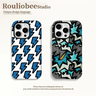 เคสโทรศัพท์สี Graffiti Flash 2-in-1 เข้ากันได้กับ iPhone 15 Pro Max, Apple 16 14 Plus 11/12/13 Pro Max, ฝาครอบป้องกันป้องกันการกระแทกใหม่