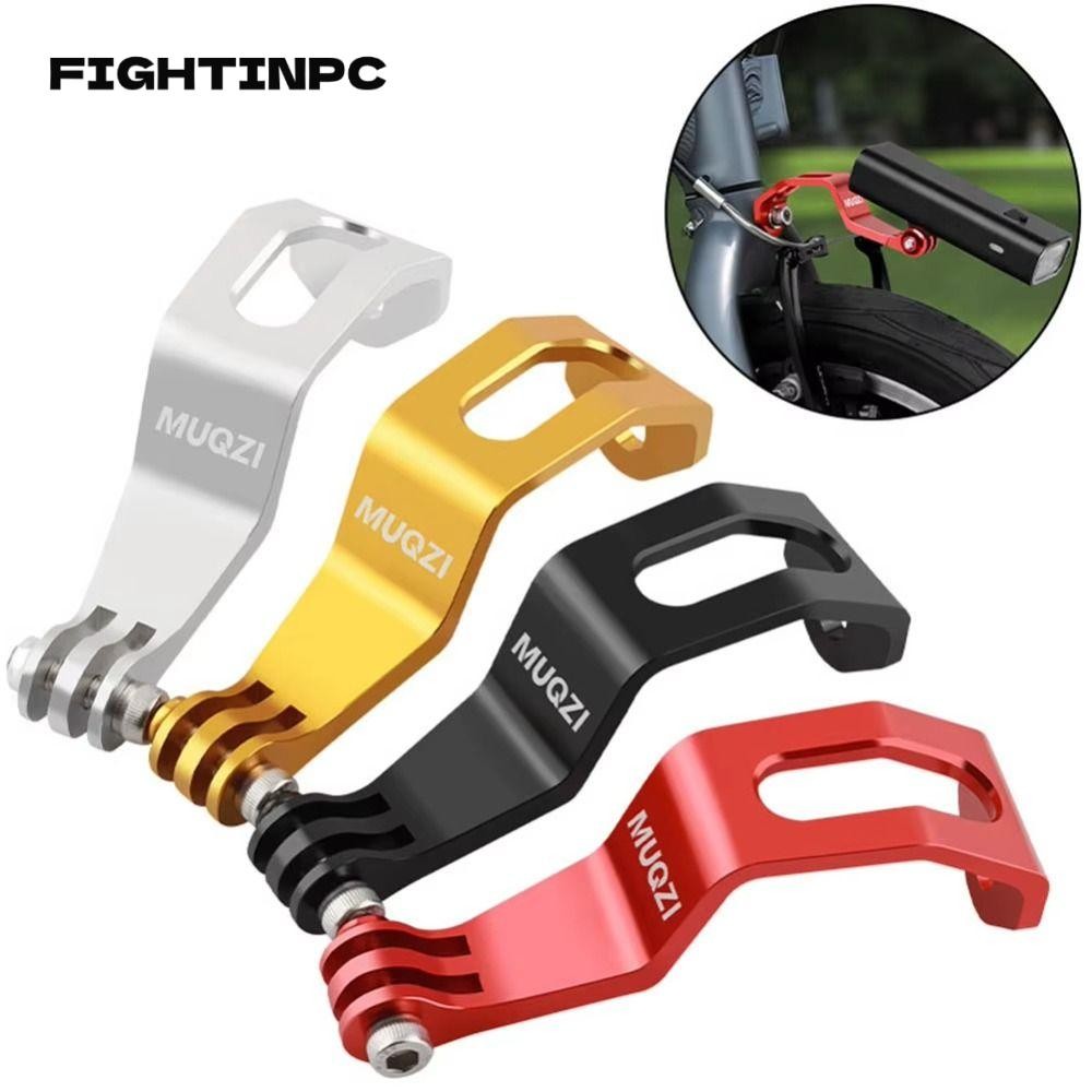Fightinpc ขายึดไฟหน้าจักรยาน อลูมิเนียมอัลลอยด์ สีดํา/แดง/ทอง/เงิน ปรับได้ ที่วางไฟจักรยาน