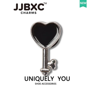 JJBXC charm จิบบิท ดาวห้าแฉก ตัวเสริมรองเท้าเพชรดำ สำหรับคนชอบความเท่ DIY จิ๊บบิท charm