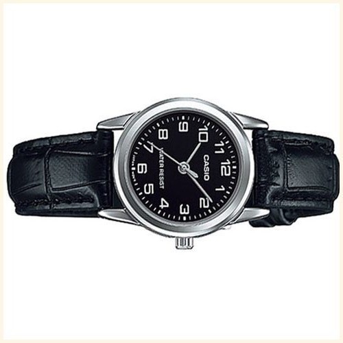 CASIO นาฬิกาข้อมือ CASIO รุ่น LTP-V002L-1BUDF สายหนัง สีดำ