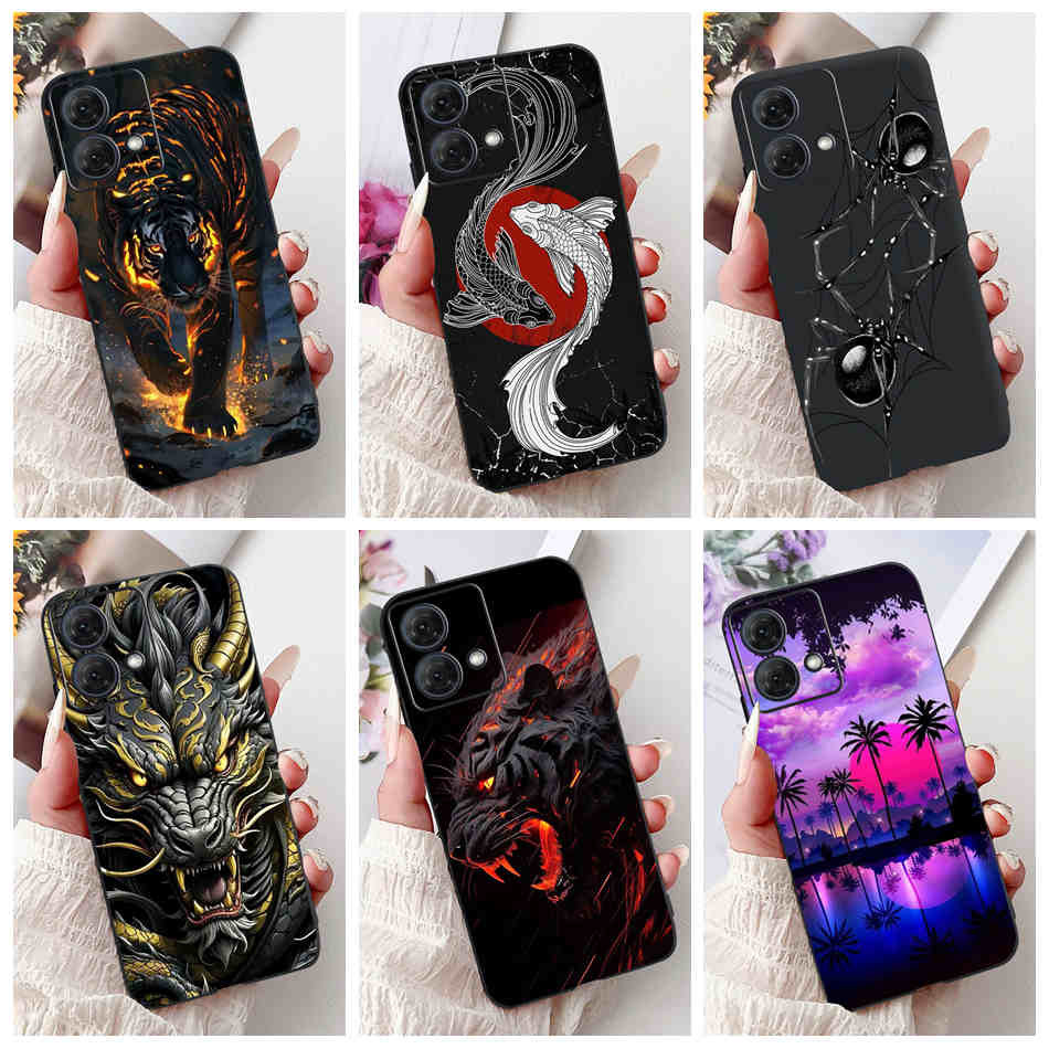 สําหรับ Motorola Moto G84 G85 แฟชั่น Cool Dragon Spider รูปแบบปลอก Moto G84 G85 5G ซิลิโคนสีดํานุ่มเ