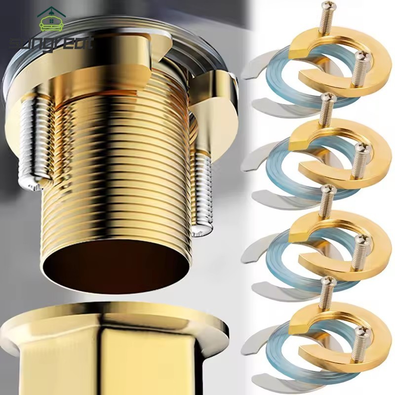ตัวยึดน๊อตก๊อกน้ําสแตนเลสรูปตัว C ใช้งานได้จริง - Home Portable Water Tap Anti-losing ชิ้นส่วนเครื่องซักผ้าคงที่