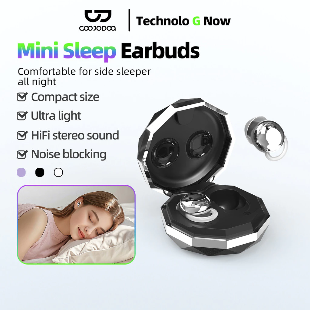 GOOJODOQ Sleep Headphones การออกแบบที่เป็นมิตรกับการนอนหลับที่เงียบเป็นพิเศษเสียงบล็อกอย่างมีประสิทธิภาพ Quick-charge แบตเตอรี่ทรงพลัง