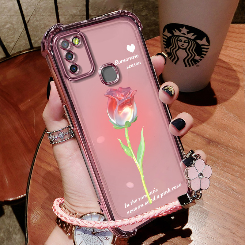 เคส เคสสำหรับโทรศัพท์ Infinix Smart 5 เคสโทรศัพท์แบบหนาสี่มุม ปกป้องกันกระแทก ปกใส TPU นุ่ม sjfsydmg