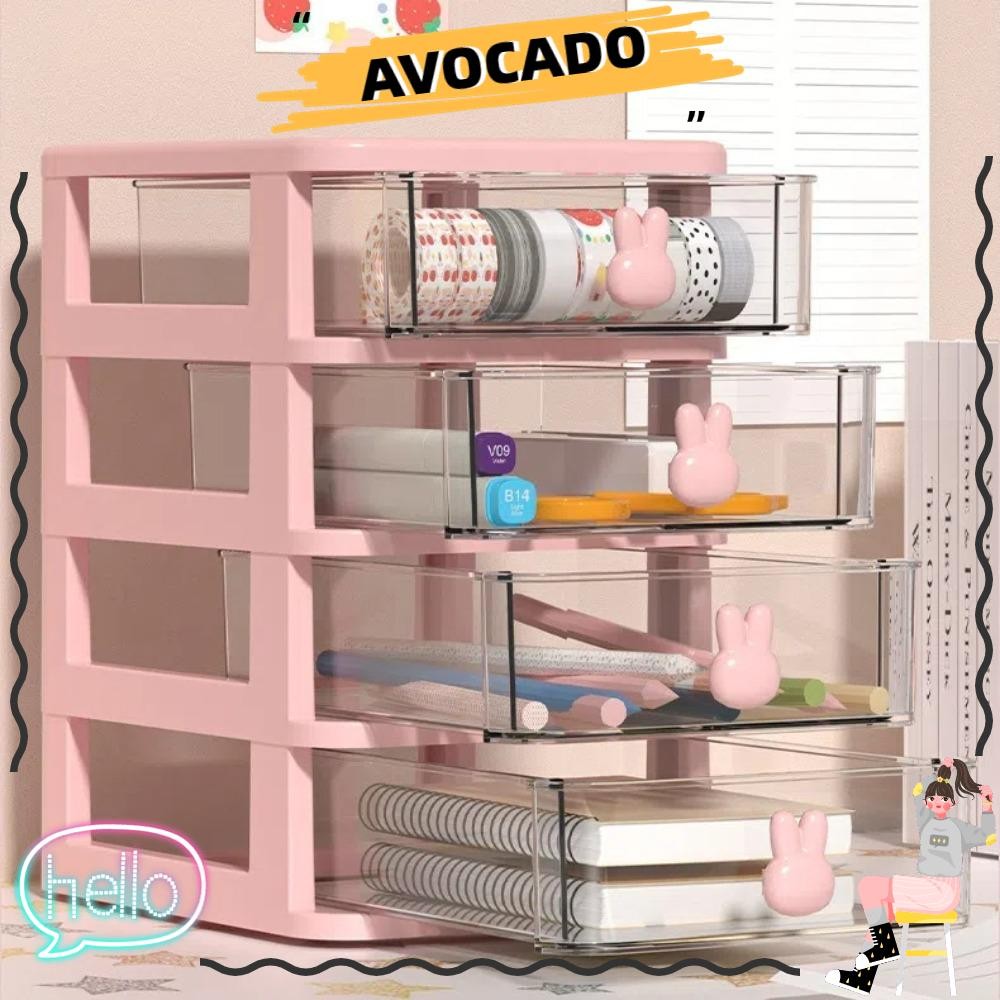 กล่องเก็บของตั้งโต๊ะ AVOCAR, ลิ้นชักจัดระเบียบเดสก์ท็อปอเนกประสงค์หลายชั้น, ที่เก็บเครื่องสําอางพลาสติกประหยัดพื้นที่สะดวก