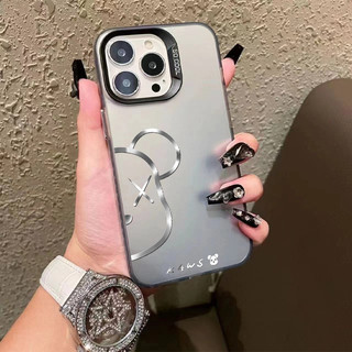 เคสโทรศัพท์มือถือโลหะชุบไฟฟ้า Violent Bear ไอโฟน11 For iPhone12 13 14 15Pro MAX X XS XR 7 8Plus 16 PRO MAX เคสโทรศัพท์