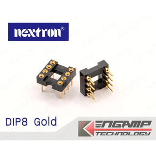 Socket DIP8 ขากลมชุบทอง 24K ยี่ห้อ NEXTRON