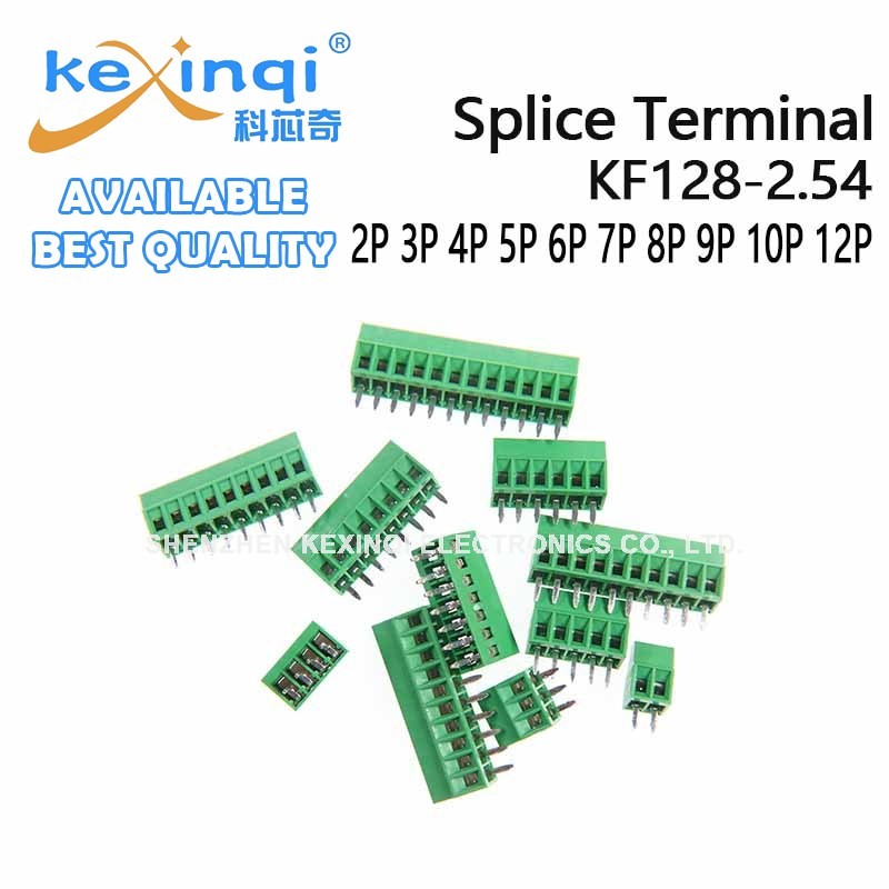 (2-10 ชิ้น) KF128-2.54 PCB สกรู Terminal 2P 3P 4P 5P 6P 7P 8P 9P 10P 12P 2.54 มม.ขั้วต่อบล็อกเทอร์มิ