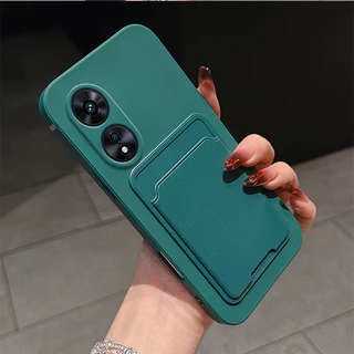 กันกระแทก case สําหรับ OPPO A17 A17K A38 A18 A60 A97 A98 4G 5G เคสโทรศัพท์ TPU ใหม่การ์ดแพ็คเคสโทรศัพท์