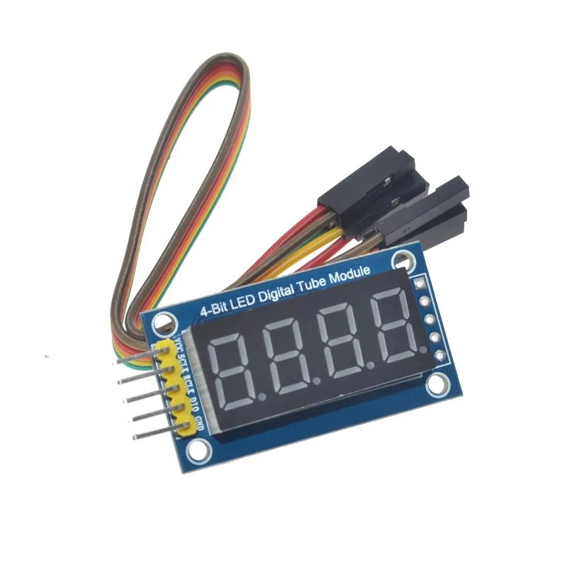 ใหม่ 4 Bits หลอดดิจิตอล LED โมดูลจอแสดงผล Four Serial สําหรับ 74HC595 Driver