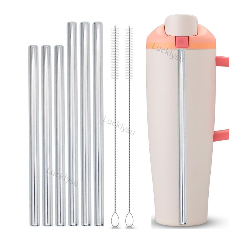 เปลี่ยนหลอดสแตนเลสโลหะเข้ากันได้สําหรับ Owala FreeSip Sway 30oz 40oz & FreeSip Tumbler 40oz ขวดน้ําเ