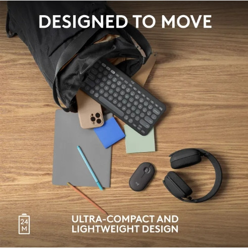 Logitech M350 Mouse Pebble เมาส์ไร้สายบลูทูธ Mini USB Gaming Mice สําหรับแล็ปท็อปโน้ตบุ๊ค PC Mac