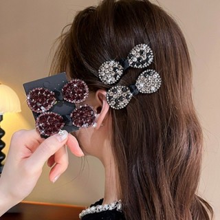 2ชิ้นเงาโบว์ด้านคลิปแฟชั่นเกาหลีประณีตกิ๊บอุปกรณ์ผมสําหรับผู…