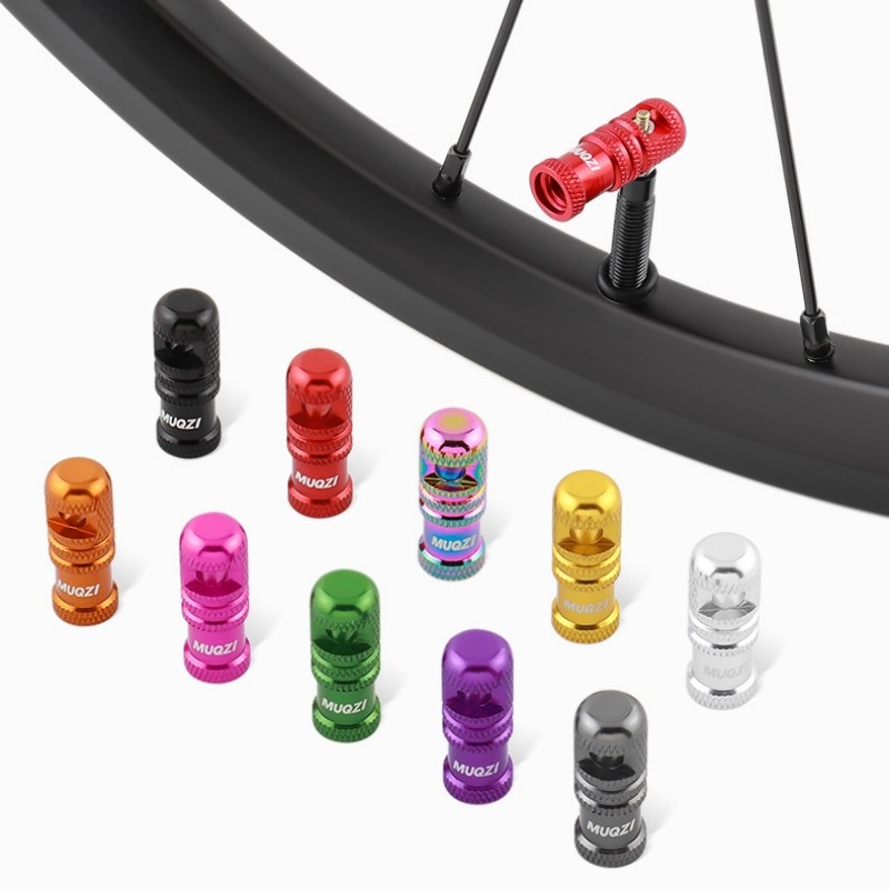 2PCS Presta วาล์วหมวกวาล์ว Core Removal ฟังก์ชั่นจักรยานยาง Tubeless วาล์ว Stem Cap MTB อุปกรณ์เสริม