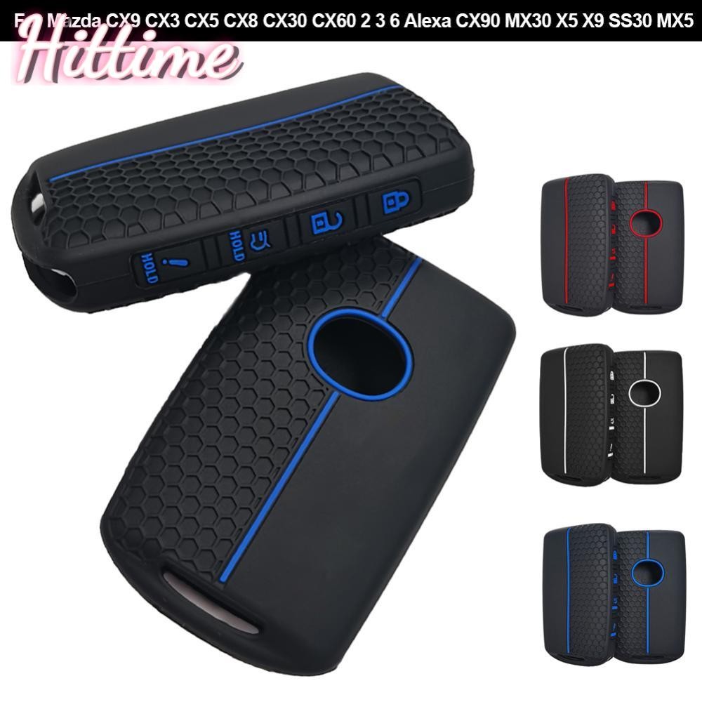 HITTIME ซิลิโคนฝาครอบป้องกัน Fob อุปกรณ์เสริมสําหรับ Mazda CX9 CX3 CX5 CX8 CX30 CX60 2 3 6 Alexa CX9