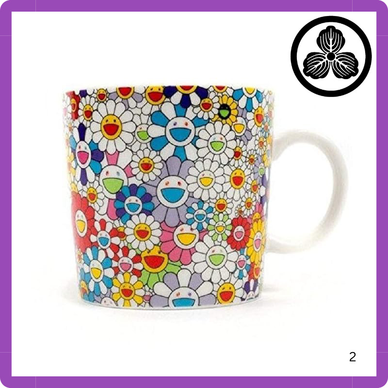 Takashi Murakami Ceramic Flower Mug Multi-Flower