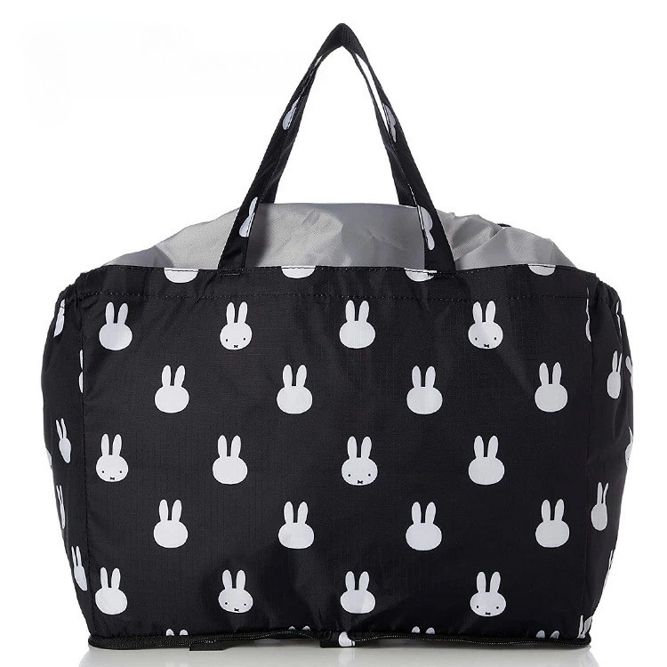 กระเป๋าโท้ตแบบพับได้พิมพ์ลายกระต่าย – กระเป๋าช้อปปิ้ง Eco กันน้ําขนาดใหญ่พร้อมเชือกรูด - รูปที่ 5