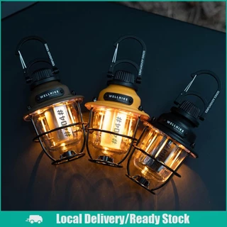 [จัดส่งในพื้นที่] ไฟ LED โดยรอบแบบพกพา Stepless Dimming 30h Max Runtime สําหรับการตกปลาเดินป่า