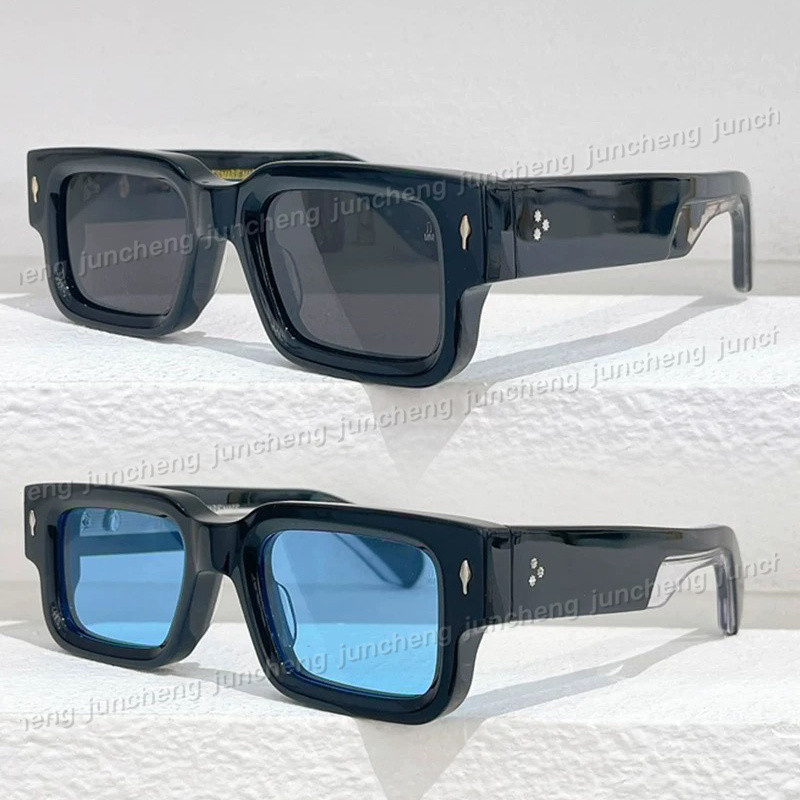 แฟชั่นแว่นตากันแดดรูปสี่เหลี่ยมผืนผ้าสําหรับผู้หญิงผู้ชาย Retro โลหะตกแต่งเล็บสแควร์แว่นตาขับรถ UV Resistance Shades - รูปที่ 5