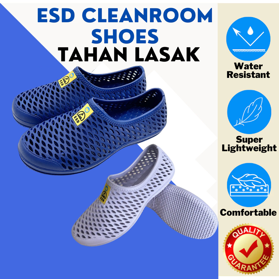 Uhome รองเท้าแตะ ESD Cleanroom Sandal รองเท้าแตะป้องกันไฟฟ้าสถิตย์ รองเท้ากันลื่นระบายอากาศ อุตสาหกรรมอิเล็กทรอนิกส์