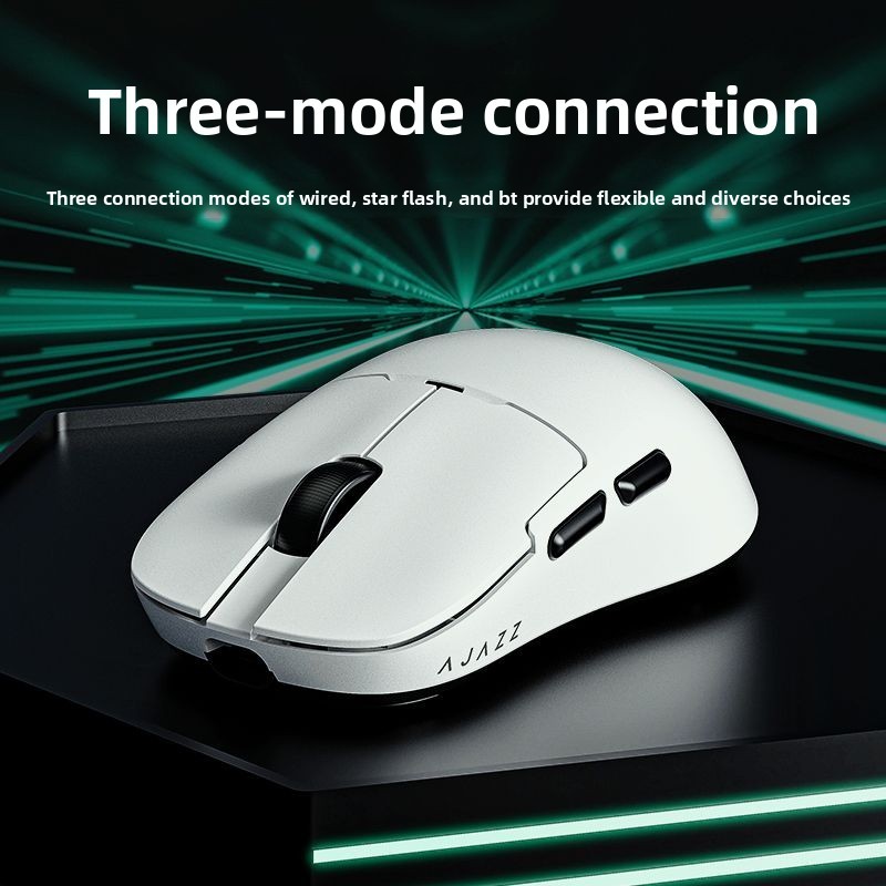 AJAZZ AJ159 เมาส์เกมน้ําหนักเบา 8Khz ฐานชาร์จหน้าจอสีไร้สายสามโหมด E-sports Macro PAW3375