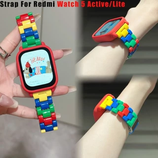 สายรัดนาฬิกาอะครีลิกเปลี่ยนได้หลากสีสันน่ารักสำหรับ Redmi Watch 5 Active 5 Lite