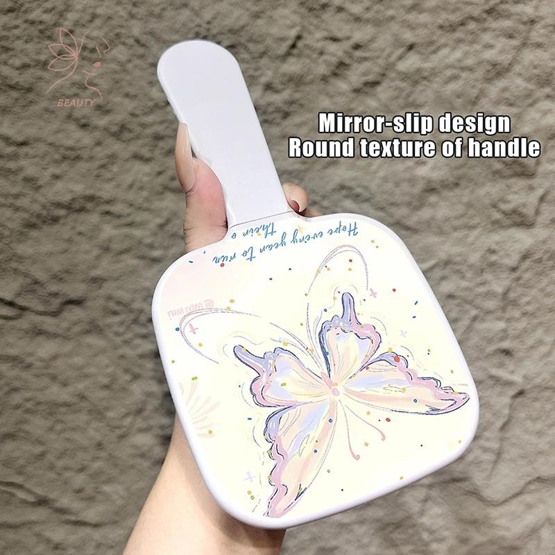 [เมย์บิวตี้] โบว์แบบพกพาน่ารักสีชมพูกระจกหวีมือถือกระจกหวีสกัดแบบบูรณาการแปรงผมนวดเครื่องมือจัดแต่งทรงผมทําให้กระจก {ไทย} - รูปที่ 7