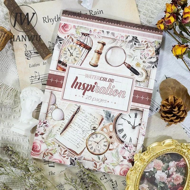 JIANWU Vintage ตัวอักษรดอกไม้ปราสาทภูมิทัศน์วัสดุ Collage สติกเกอร์หนังสือ Creative DIY วารสารสมุดภาพเครื่องเขียน