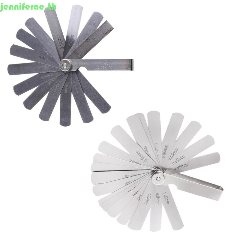 Jenniferae Feeler Gauge Gage เครื่องมือวัดสแตนเลสเมตริกสําหรับ Gap Filler Gage Mea