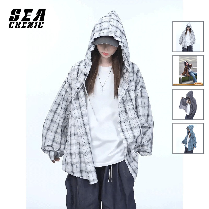 SEACHENIC เสื้อแจ็คเก็ตลายสก๊อต เซเชียนิก ทนทาน สวมใส่สบาย ป้องกันแสงแดดและฝน