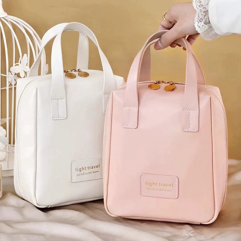กระเป๋าเครื่องสำอาง หนัง PU กันน้ำ จุของได้เยอะ พร้อมที่จับ อเนกประสงค์ (GC-175) แบบพกพา สวยมาก