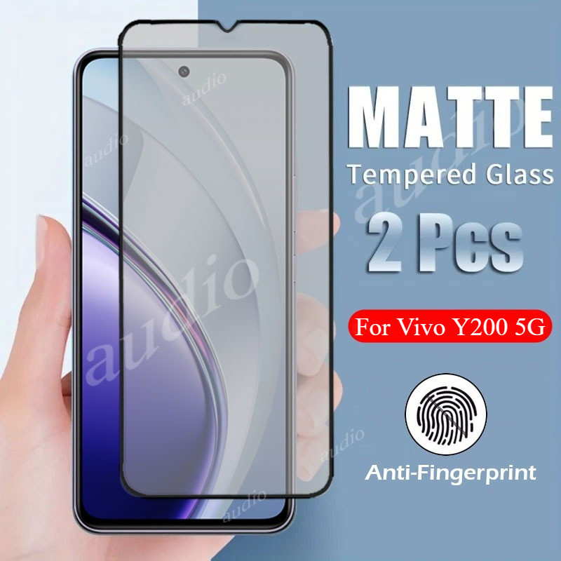 Vivo Y200 5G 4Gคลุมทั้งหมดMatteกระจกนิรภัยสําหรับVivo Y200 VivoY200 5G 4G 2024 Anti-Fingerprint Matt