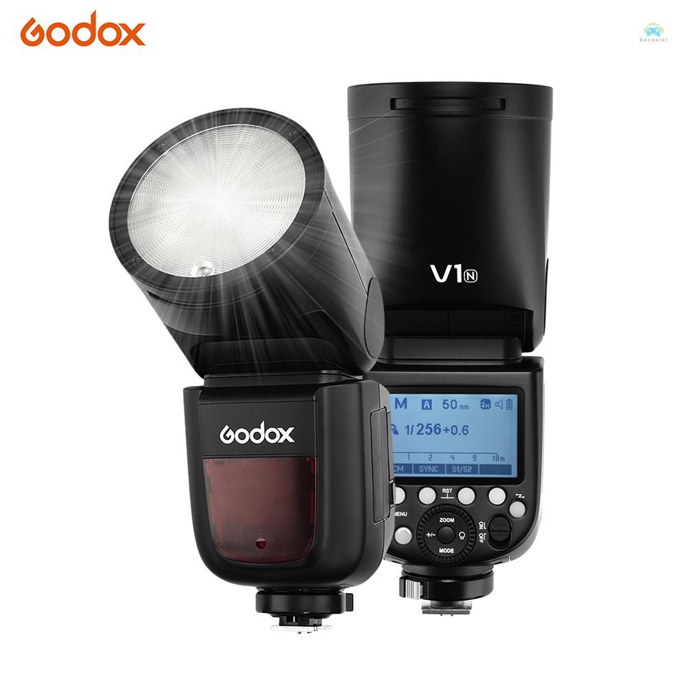 Yb2 ไฟแฟลช Godox V1N Professional กล้องแฟลช Speedlite Speedlight หัวกลมไร้สาย 2.4G Fresnel ซูมใช้งาน