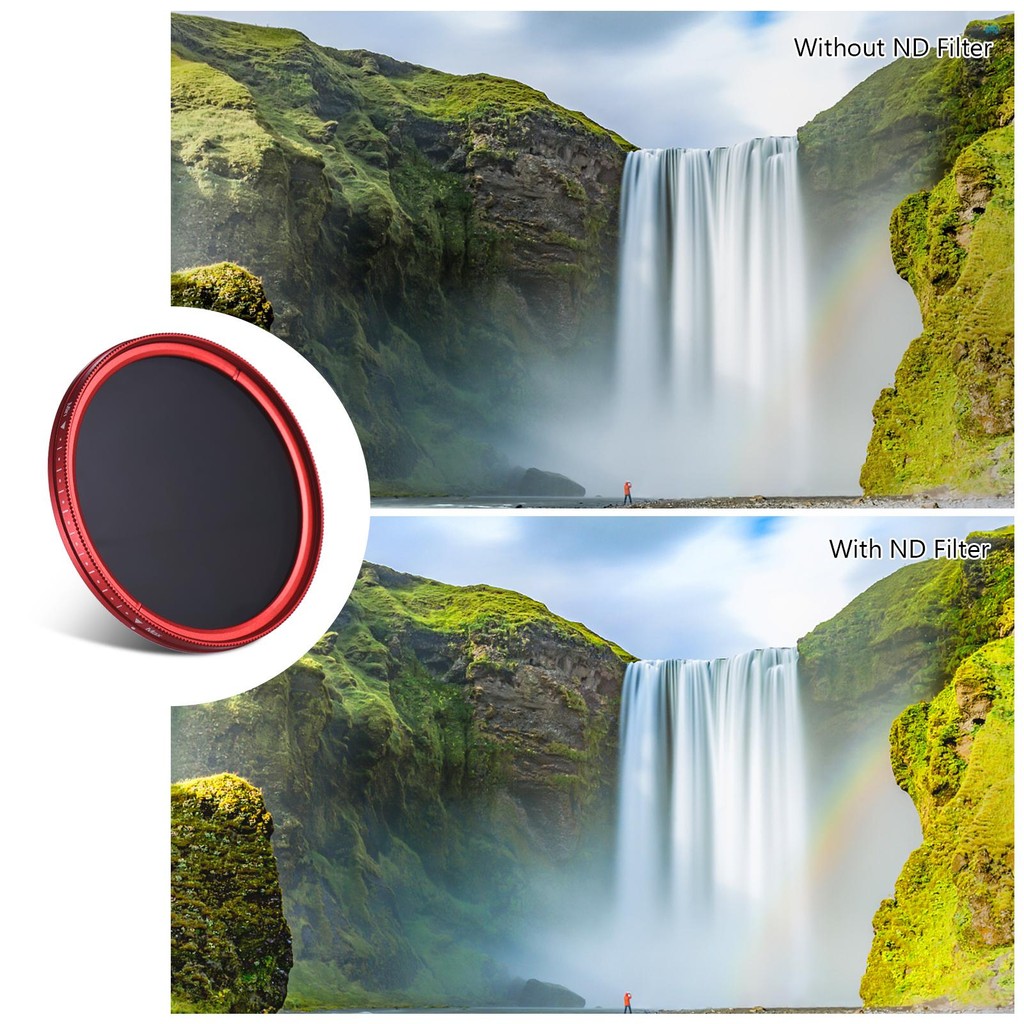 Yb2 ND แผ่น FOTGA 82 มม.Slim ND Fader Variable Filter Neutral Density ND2 ถึง ND400 สีแดงสําหรับ Canon DSLR กล้อง