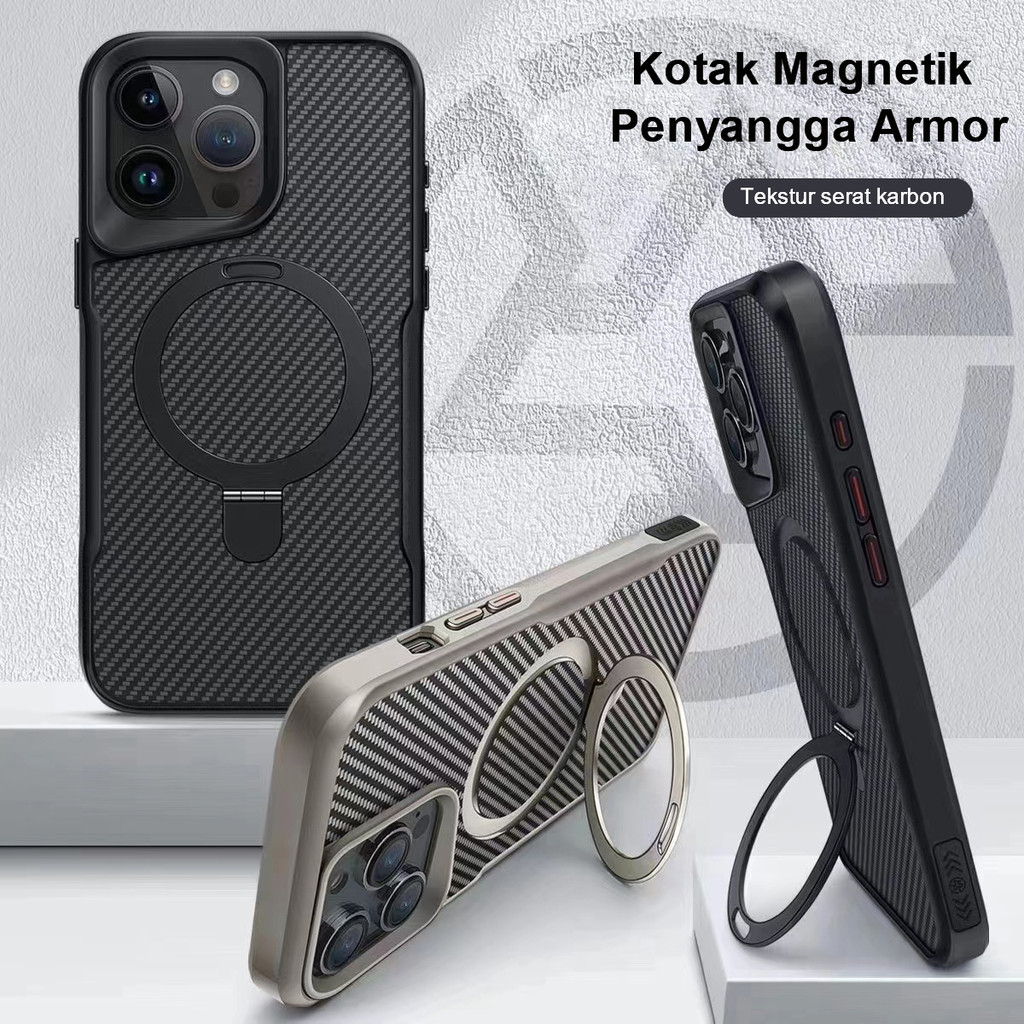 หรูหรา เคสพร้อมที่ตั้งวางแม่เหล็ก for iPhone 11 16 14 13 12 13 Pro 15 Pro Max 7 8 เคสไอโฟน15 กันกระแทก