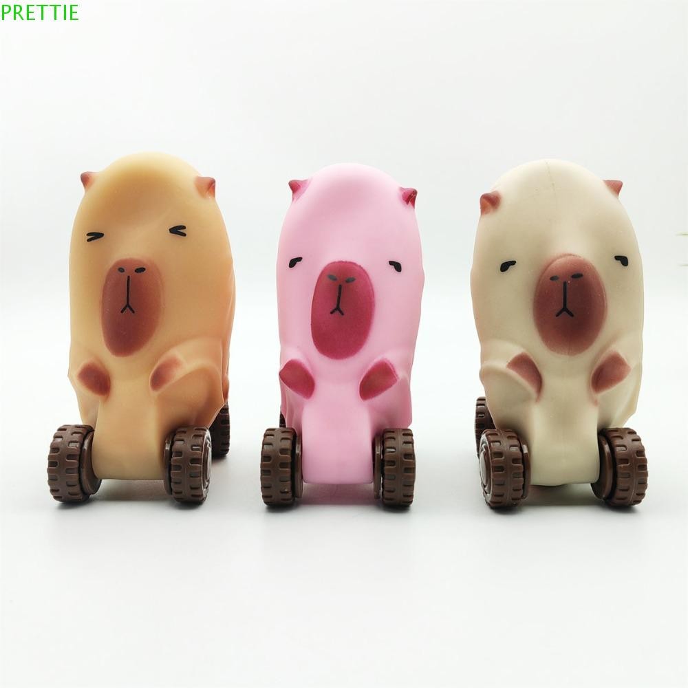 Prettie Capybara ของเล่นบีบ, ความยืดหยุ่นสูงพร้อมล้อ Capybara Fidget ของเล่น, ตลก Elongate นุ่มช้า Rebound น่ารักหยิกของเล่นเด็ก