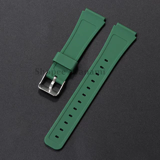 18 มม.สายนาฬิกากีฬาสําหรับ Casio สร้อยข้อมือยางซิลิโคนนาฬิกาสําหรับ A158 A168 AE1200 AE1300 F105 F108 F84 W800H SGW400 สายคล้อง
