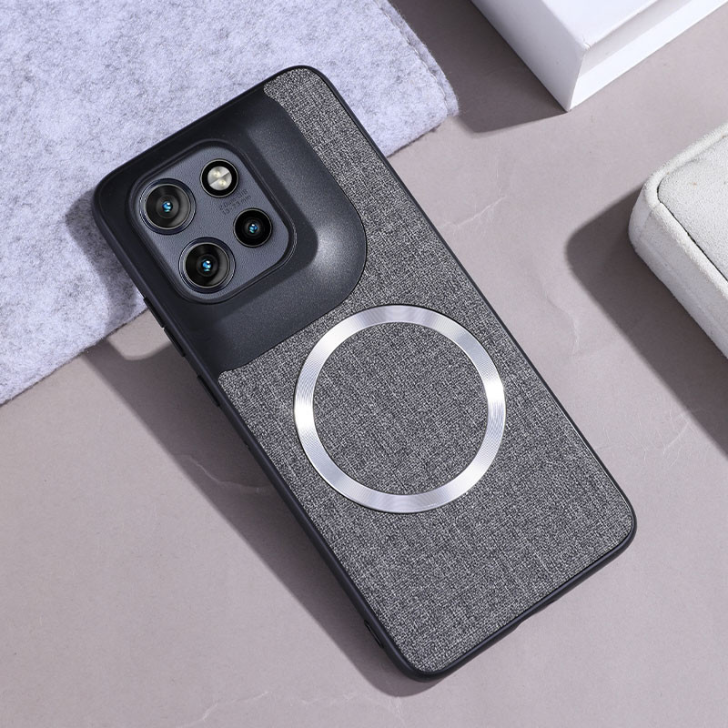 สําหรับ Motorola MOTO Edge 50, 50 Neo Case ELVEV ผ้าป้องกันลายนิ้วมือ Felt ผ้า Hard PC ฝาครอบโทรศัพท์