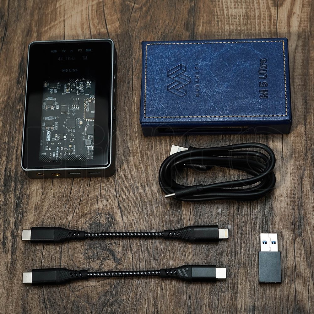 Musehifi M5 Ultra Hi-Res แบบพกพาบลูทูธ USB DAC & AMP QCC5125 ชิปเซ็ตสูญญากาศหลอดจอแสดงผลเครื่องขยายเสียงหูฟัง