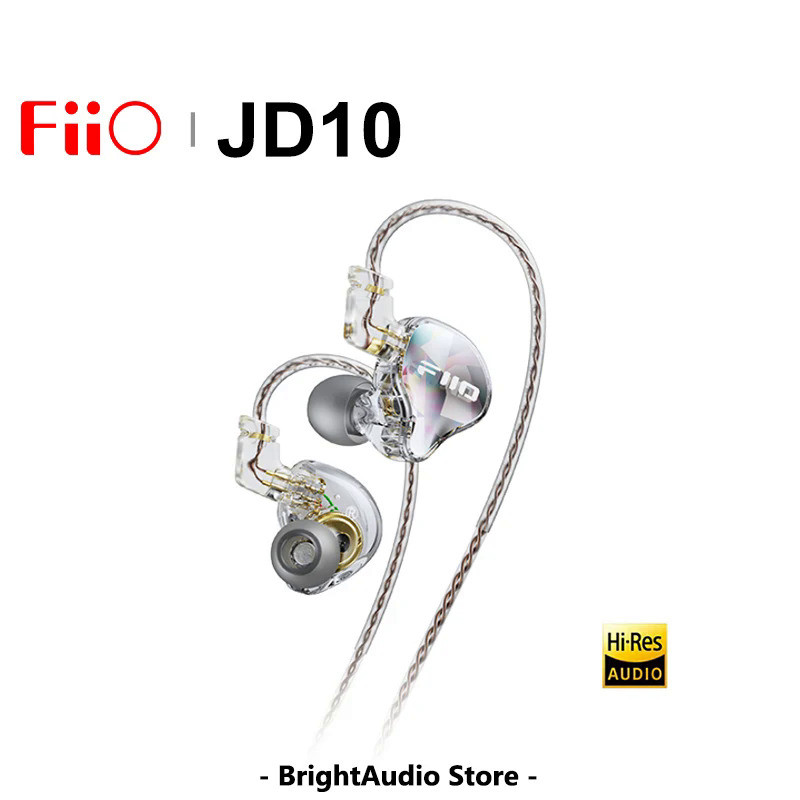 FiiO JD10 Wired In-Ear Earphone Hi-Res Audio HIFI Bass Stereo Music Earbuds Sport Gaming Headset