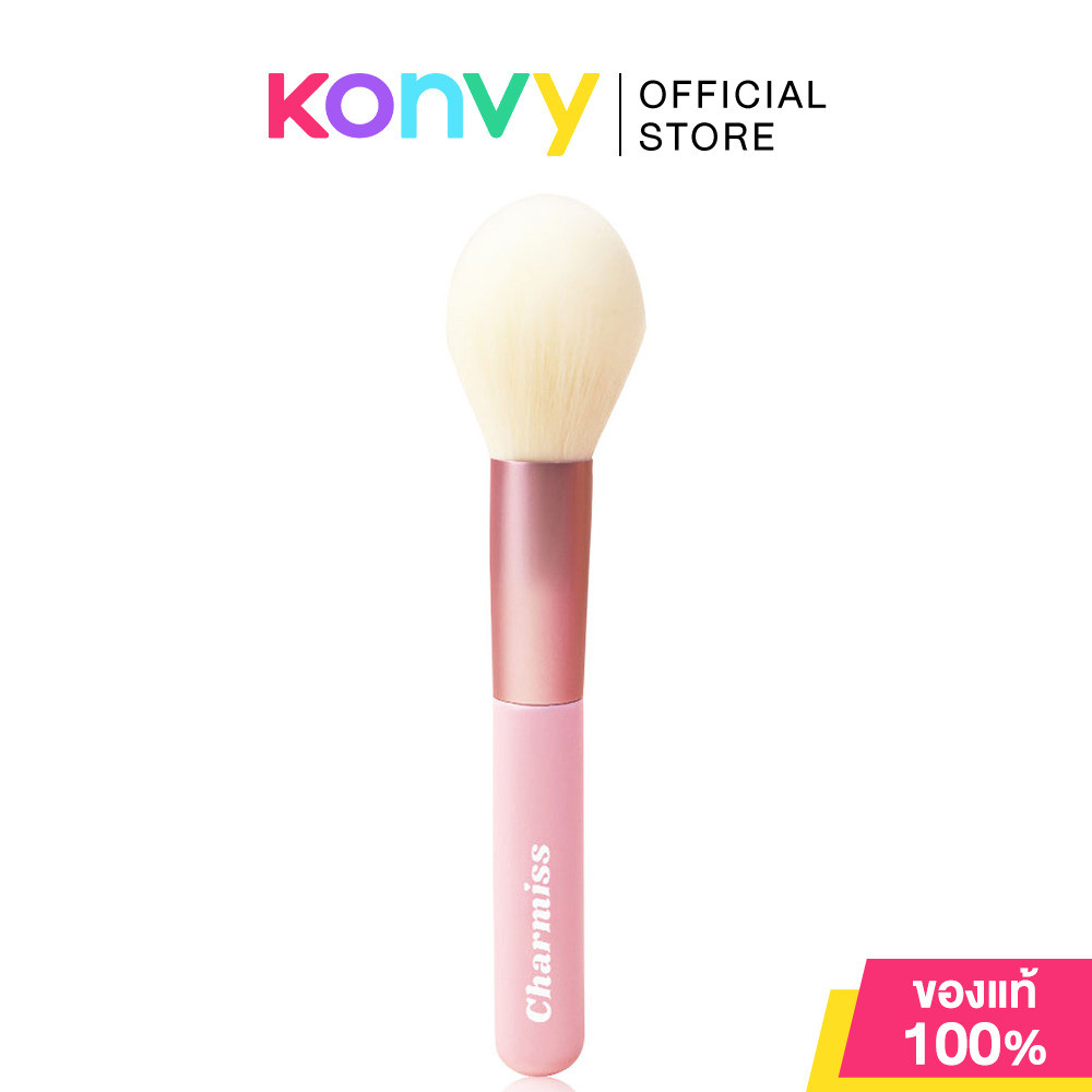 Charmiss Glow Powder Brush 1pc ชาร์มิส แปรงพุ่มขนนุ่มรูปทรงรี ไม่บาดผิว.